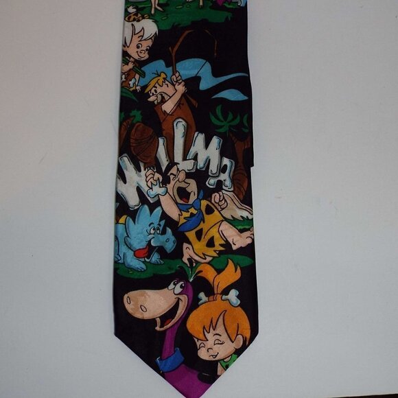 Vintage Hanna Barbera Fintstones Polyester Tie - Picture 4 of 10